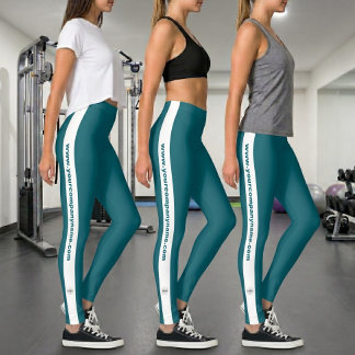 Legging Logotipo e Texto Personalizados Promocionais Verde