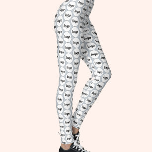 Legging Logotipo simples Padrão comercial Pó azul