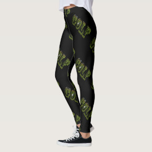 Legging Logotipos Dimensionais De Golfe Verde,