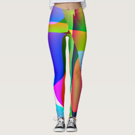 Legging Long Abstrait Multicolore