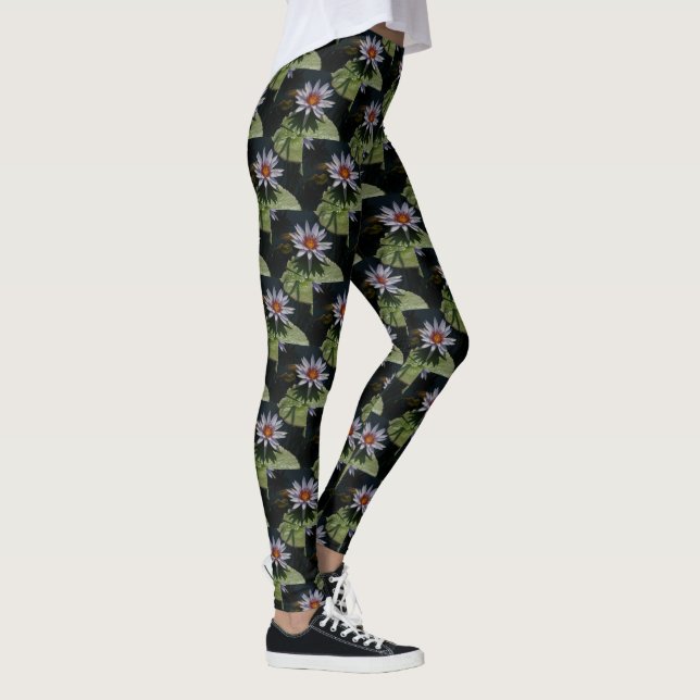 Legging Lotus Waterlily Branca (Direita)