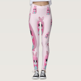 Legging "Lou Lou". Uma fofinho, criatura rosa