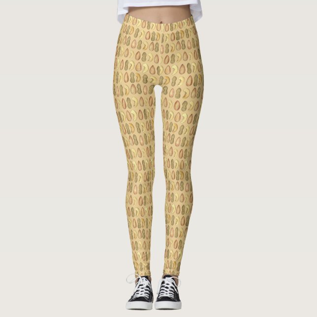 Legging Loucos de amendoim de cashew Comida de lanche (Frente)
