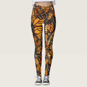 Legging Loucura da borboleta de monarca