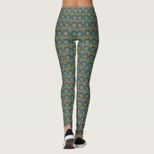 Legging Lovely Mandala Forest Green Abstrato Geométrico DI