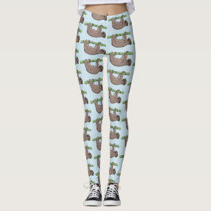 Legging Lúcias bonitas sorridentes na ilustração de des