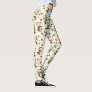 Legging Lucky Maneki Neko Impressão
