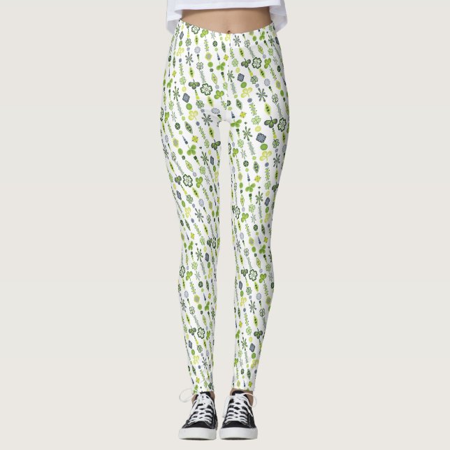 Legging Lucky Shamrock Clover Minimal Modern Strike (Frente)