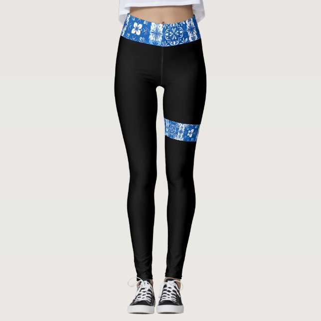 Legging Lumpia Legs BAND: Boracay Blue Filipino-Inspired (Frente)