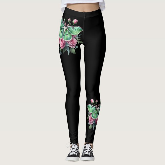 Legging Luna Moth and Flowers (Frente)