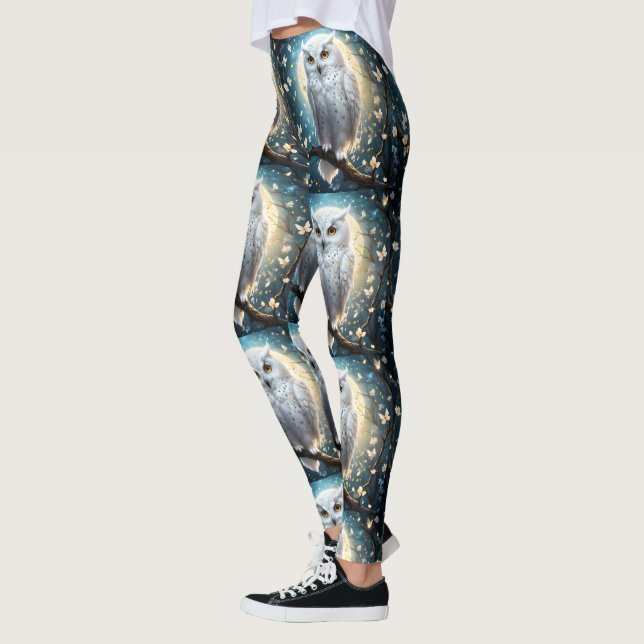 Legging Lunar Vigil: A Coruja Branca de Neve (Esquerda)