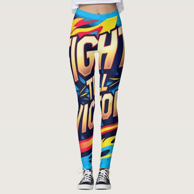 Legging Lutar contra a vitória - força e perseverança (Frente)