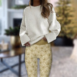 Legging Luxe Dourado Art Deco Padrão Faux Glitter Glam<br><div class="desc">Este par de leggings impressas é tão legal para ir com seu suéter de Natal,  Hoodie,  Blouses,  Shirts. Pronto para a festa!</div>