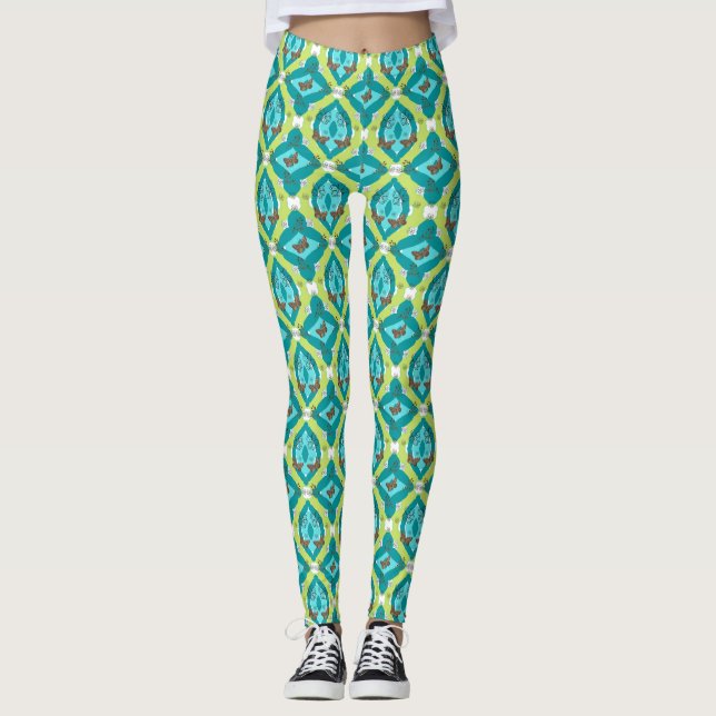 Legging Luxe green garden art (Frente)