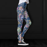 Legging Luxo azul subaquático | Pás Douradas<br><div class="desc">Arte cultivável única da coleção "Luxo Submarino": Pastel rico Elegante sob o design do mar, com maravilhosa vida marinha e padrões cinzentos com um toque de ouro metálico falso em brilho e sequelas. Esse tema mestiço feminino maduro adiciona o pop perfeito de cor e estilo pessoal. Para outros produtos ou...</div>