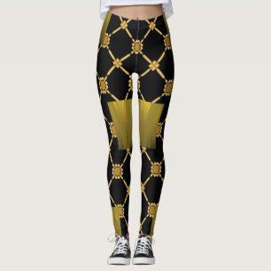 Legging Luxo ouro: Leguminosas Negras