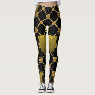Legging Luxo ouro: Leguminosas Negras