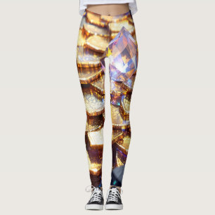 Legging Luxury Fantasy Gemstone Abstrato