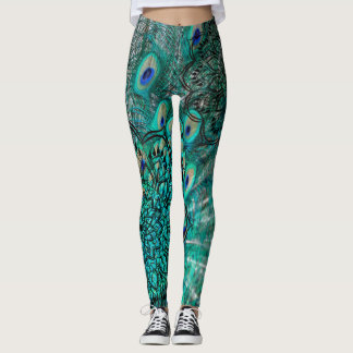 Legging Luxury Peacock Feather