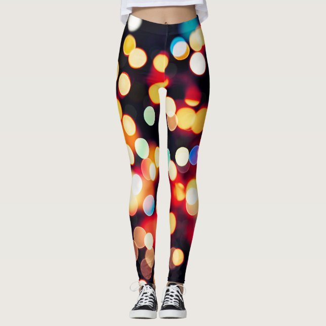 Legging Luz abstrato: plano de fundo de textura simples (Frente)