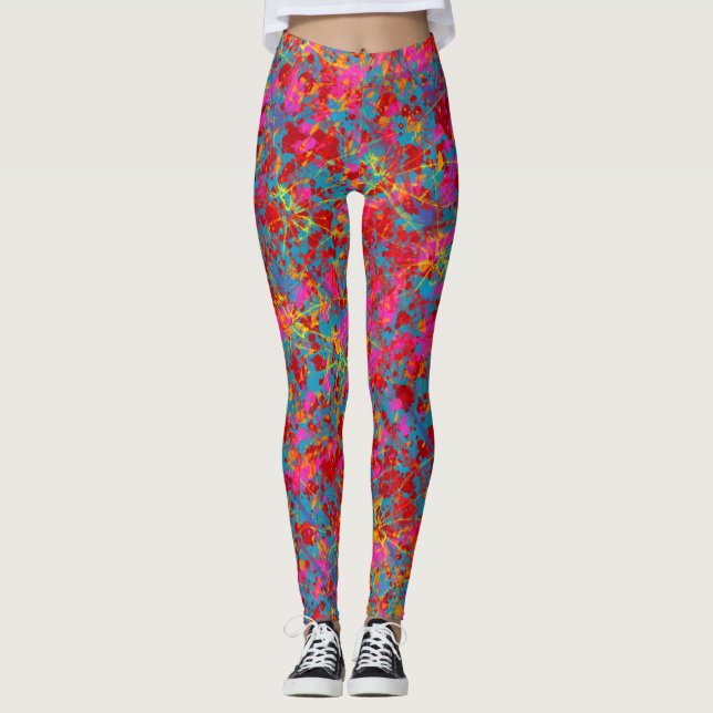 Legging Luz da mistura do primavera - CANELEIRAS azuis bl (Frente)