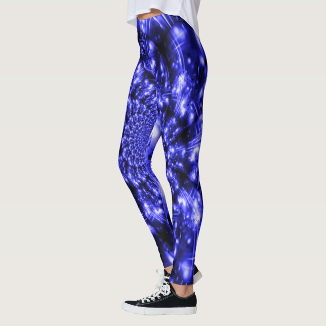Legging Luzes Azuis Espelhantes (Esquerda)