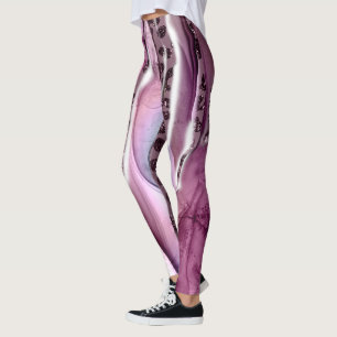 Legging Luzes Brilhantes Roxas, Soltar Lado Selvagem