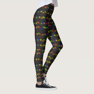 Legging Luzes de Natal brilhantes