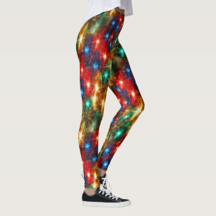 Legging Luzes de Natal brilhantes