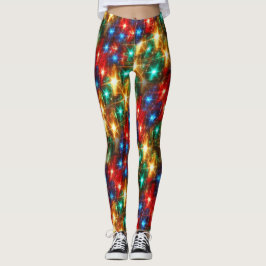Legging Luzes de Natal brilhantes