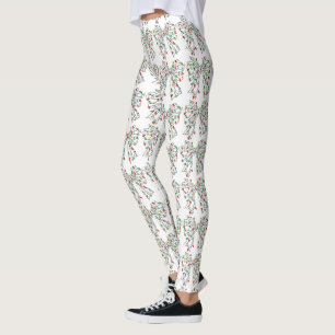 Legging Luzes de Natal Personalizadas Laço Coquette Elegan