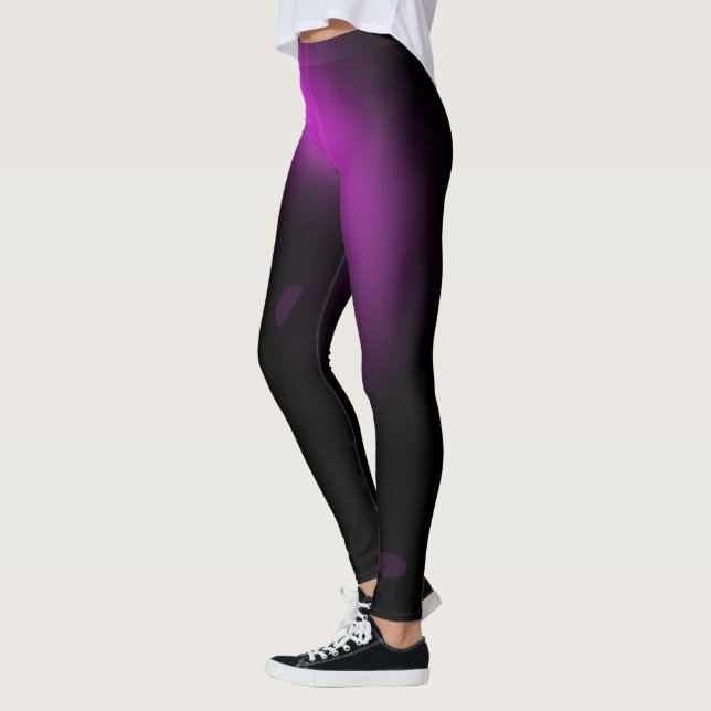 Legging Luzes de Redemoinho de Sol Roxo (Esquerda)