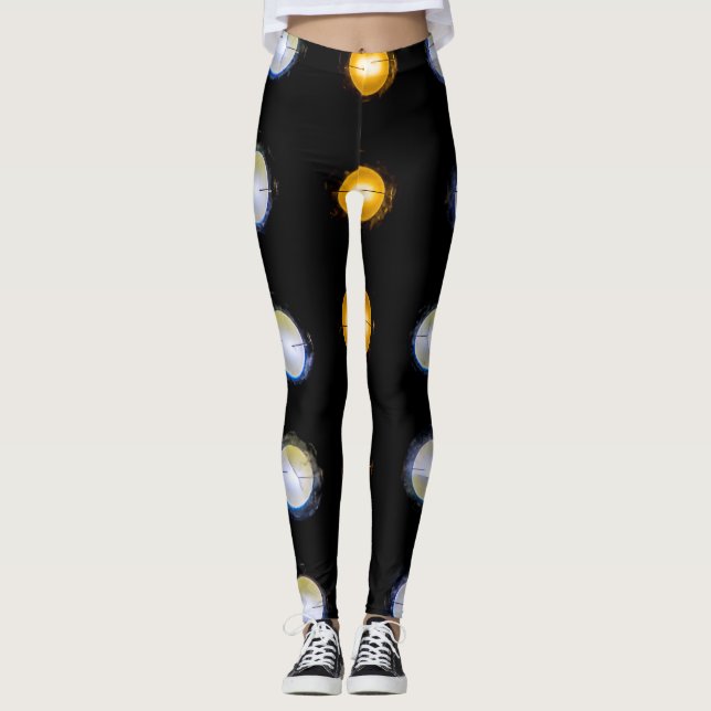 Legging Luzes LED, fundo de abstrato de encerramento. (Frente)