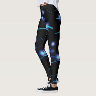 Legging luzes néon decorativas com formas brilhantes