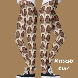 Legging Macacos Com Coco Retro Kitsch