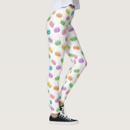 Legging Macarons Franceses Pastel Kawaii Comestíveis Padro