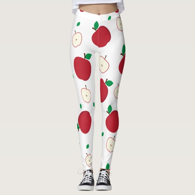 Legging Maçãs Vermelhas e Maçãs Metades (Frente)