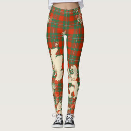 Legging MacGregor Ancient Tartan Scotland Lion Map Art