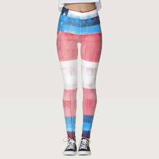 Legging Madeira americana & Paintstrokes da bandeira | do
