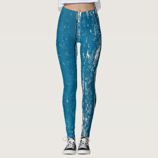 Legging Madeira azul antiga