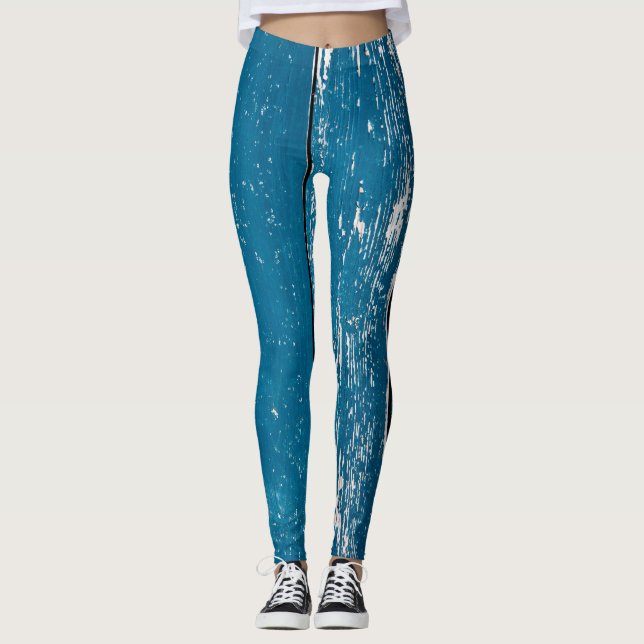 Legging Madeira azul antiga (Frente)