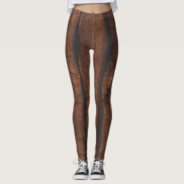 Legging Madeira russa castanha-escura