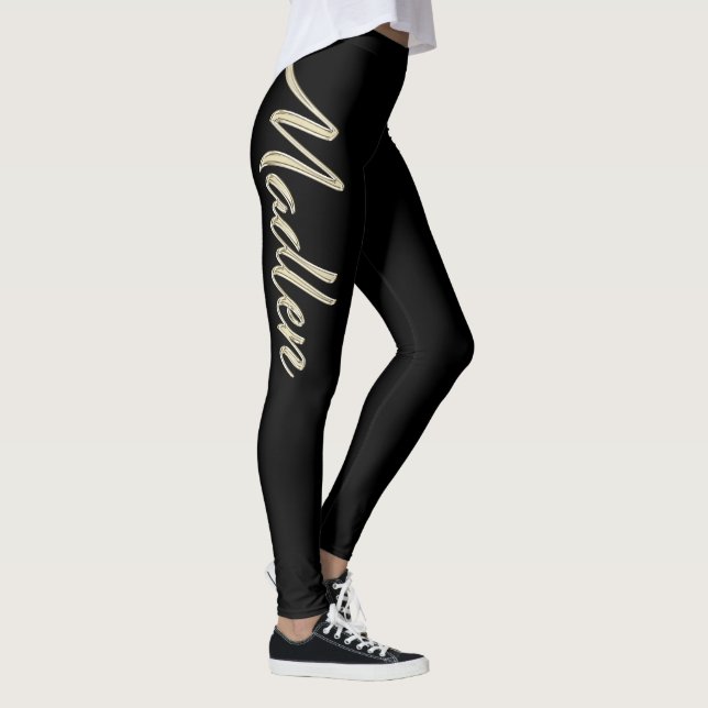 Legging Madlen white gold Handwriting Hose (Direita)