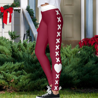 Legging Mãe de Gato de Estimação Personalizada Burgundy Li