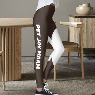 Legging Mãe de Gato Pet Espresso Marrom Preto Texto Person