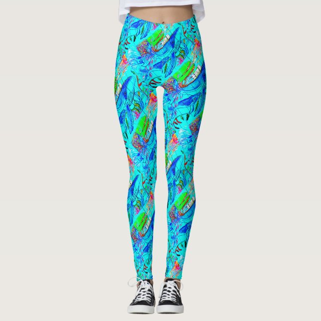 Legging Mãe e baleia-jubarte Thunder_Cove (Frente)