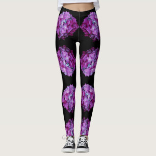 Legging Magenta Hydrangeas