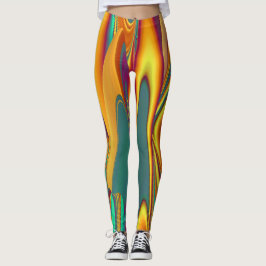 Legging Mágica de Flores de Outono de primavera Verão