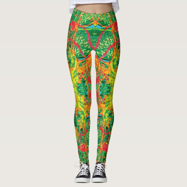 Legging Magma na Amazônia Verde e Planador Vermelho (Frente)