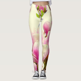 Legging Magnolia Flores Flores Florais Flor Botânica
